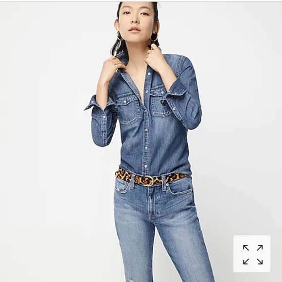 J Crew Western Chambray denim shirt - Picture 3 of 6